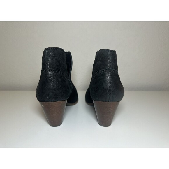 Frye Black Ankle Boots with Brown Heel - Picture 2 of 11